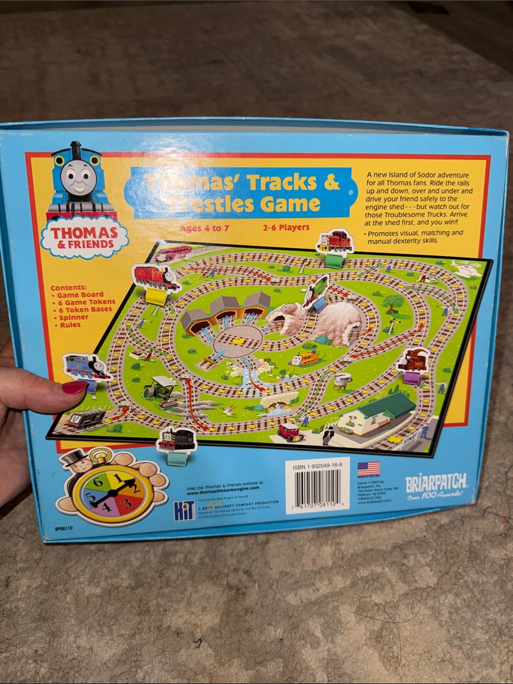 Thomas & Friends Bright Green Train Tracks & Spinner Board Game 2003 - Picture 12 of 13